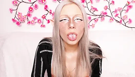 Divulya-süß füllt ihren Mund mit - groß!