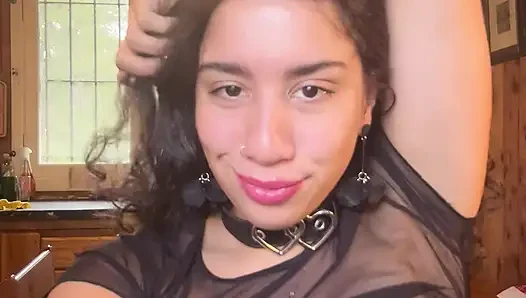 Dominant latina in see through top - rough self spanking traste - Souphicherry