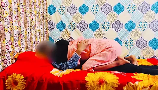 The girl came to her boyfriend's house to convince her but the boyfriend caught her and fucked her fast and made her scream