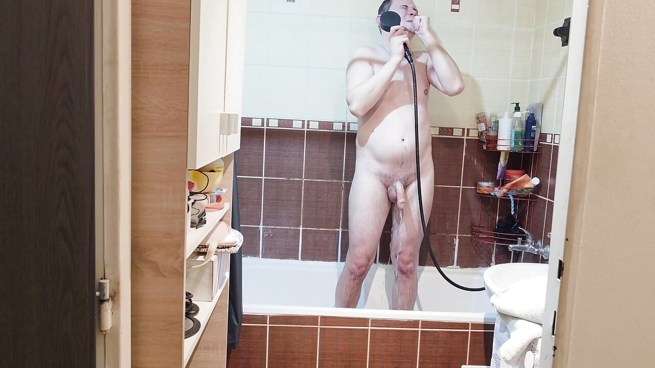 Cute Guy Takes a Quick Shower to Start His Day Fresh