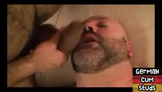 Hunky German DILF sucking before nailed and mouth pissed