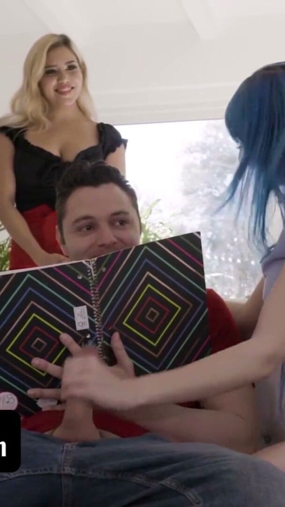 Passionate Blue Haired Teen Slut Seduces And Fucks Her Step Brother While Studying - Family Strokes | Clip 3
