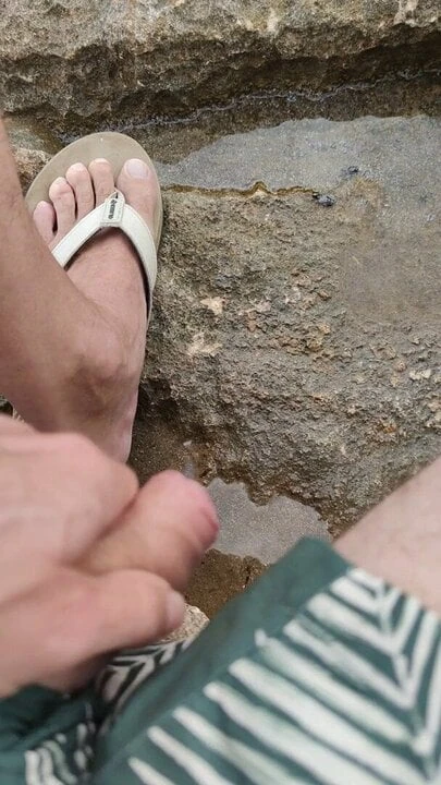 Cum on rocks