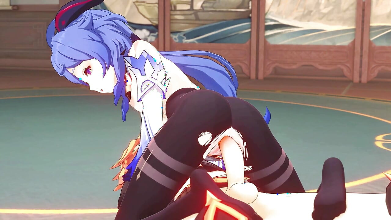 Genshin impact - ganyu ve aether tutkulu seks sahnesi - 3 boyutlu hentai animasyon