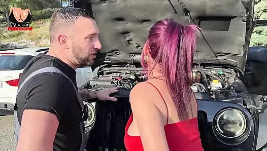 She Broke Down with Her Car!