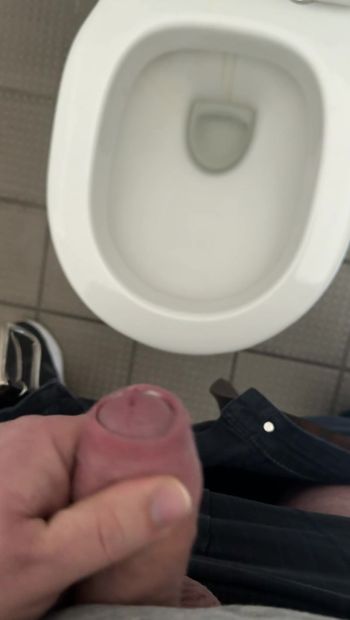 Cum load on the toilet