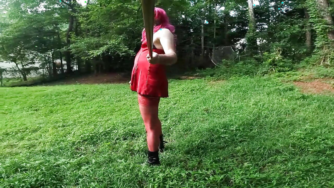 Raw Unedited Crossdresser in Lingerie Outside