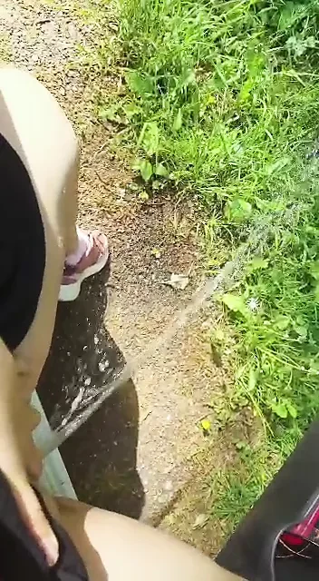 First pee outside the car