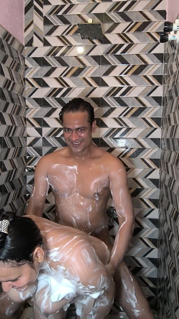 Key moment from "Cum in mouth bathroom scene fuck in doggy style cowgirl"
