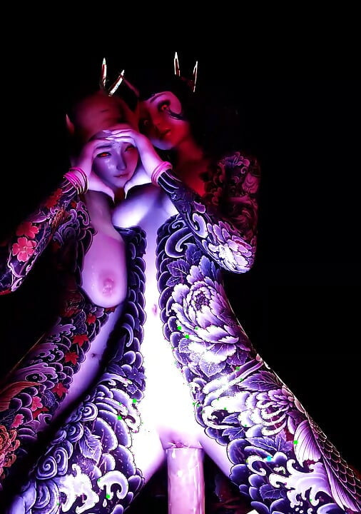 Oni Sisters Lap Dance Sex Pov (Japanese Demon)