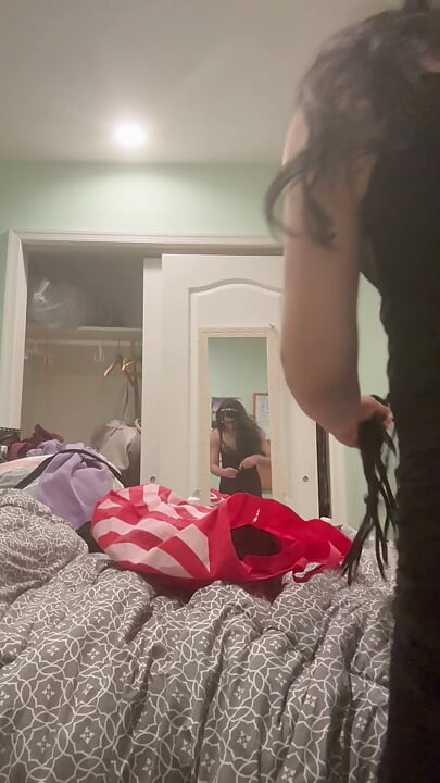 Sissy in black dress