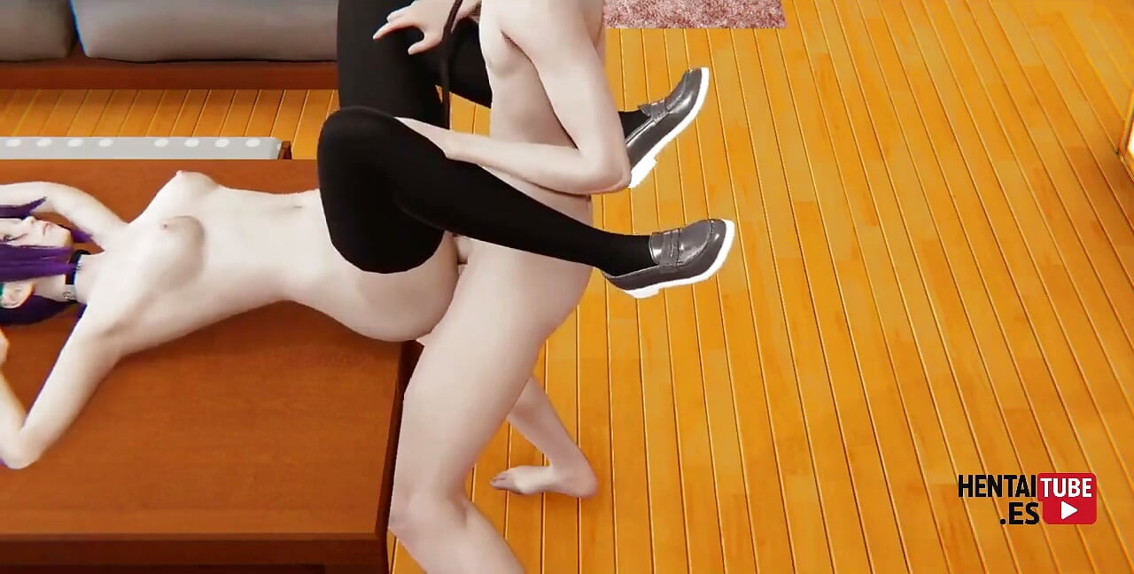 Chainsaw man hentai - reze dientot sama denji di atas meja - animasi video game kartun manga asia jepang