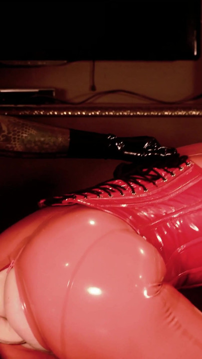 Epic moment from "Femdom Lesbian Pussy Masturbation in Latex - FREE porn video"