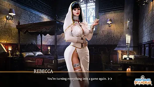 Sisters in Sin Gameplay Part 14 - Rebecca Holds the Key Inside Her Pussy