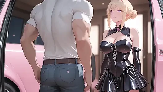 Sylvia Caught a Guy with a Huge Cock and Fucked Him Hard - Hentai Cosplay of Sylvia Van Hossen