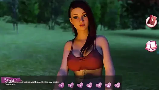 Helping the hotties #4 - Johanne woke up tied to a tree and so...ave him a blow job...Belle and Stacy played with each other.