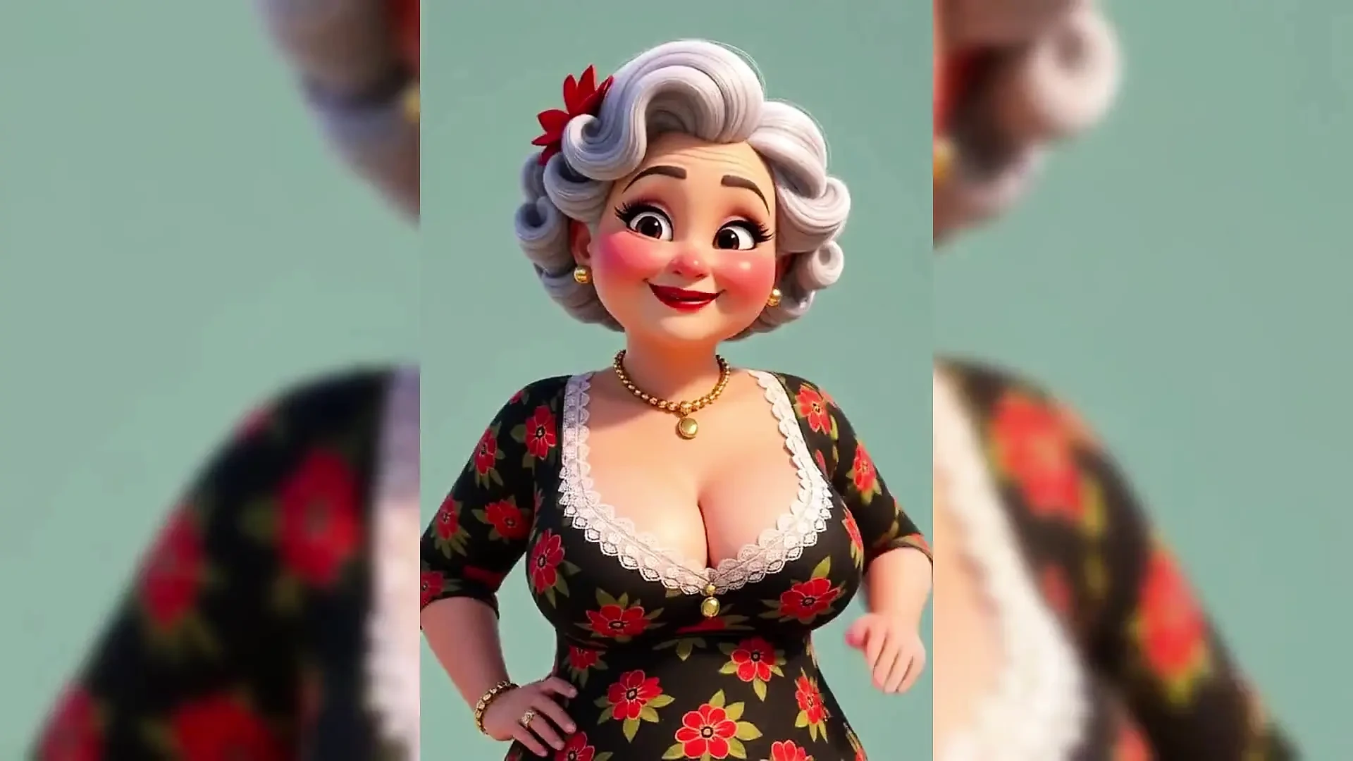 Topless Granny Animation