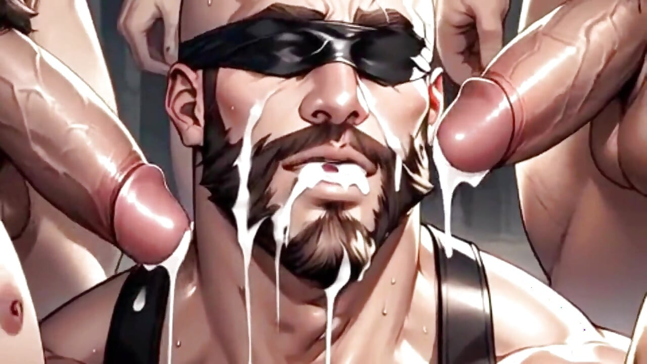 Ai Generated a Passive Gay Men Sucking Big Dicks and Drooling!