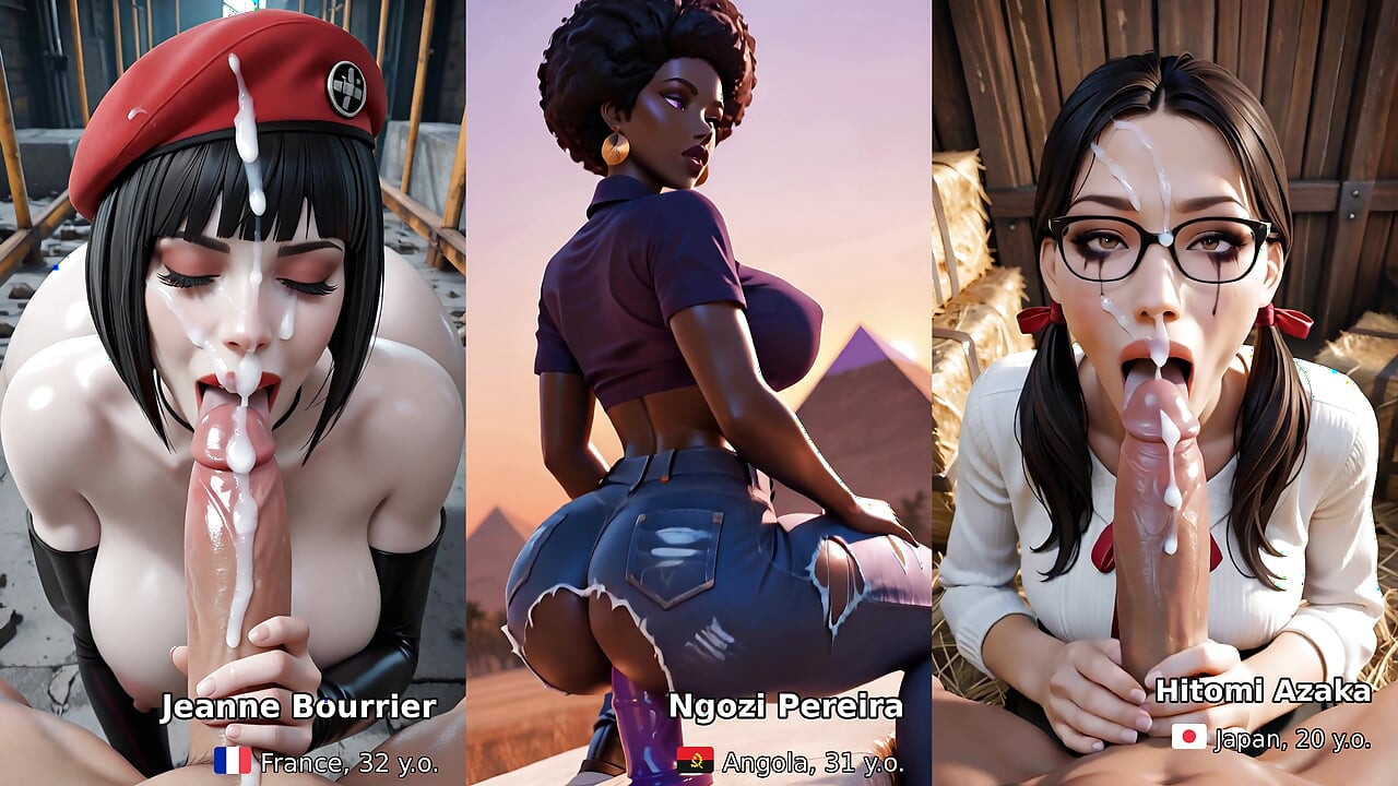 Ebony vs Ivory vs Asian. Who is hotter? AI-generated 4K Compilation