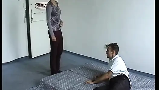 Pretty German teen rides dick before a facial