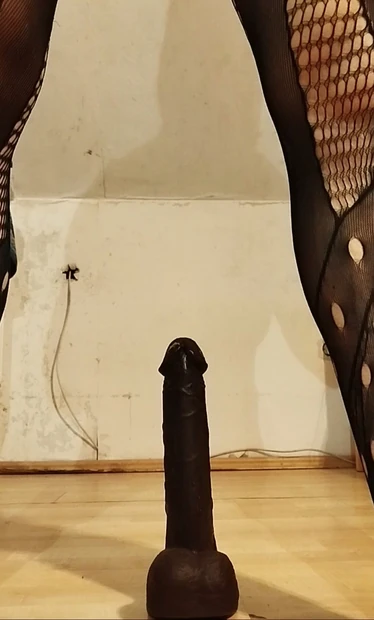 Hot Sissy fucks BBC Dildo