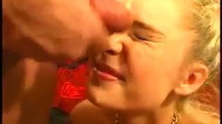 Blond Babe Blowjob and Facial