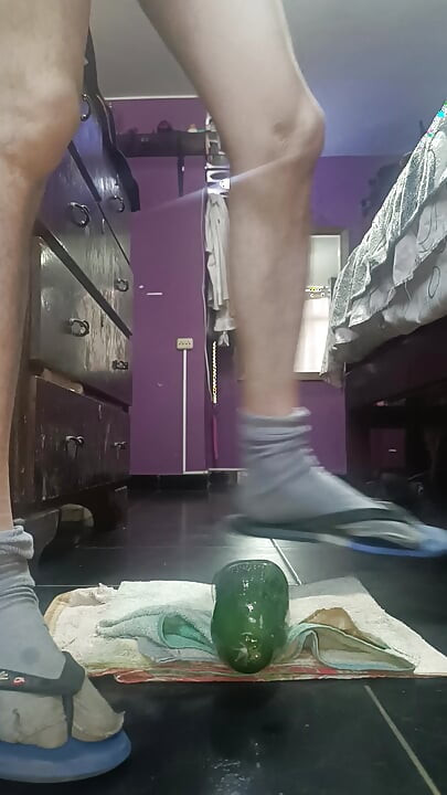 Breaks his ass with a cucumber