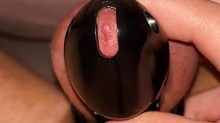 small ruined cumshot in chastity cage