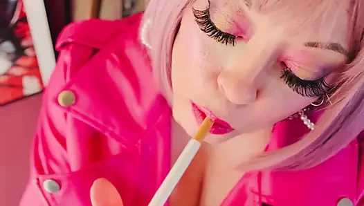 Your Sweetheart, Tina Snua, Looking cute And Smoking A Cigarette For You - OMI OME Snap Inhles Smoke Rings