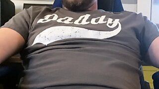 Daddy fucks a toy and cums