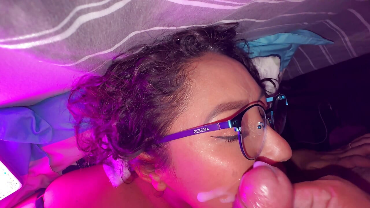 He sucks my small cock and I leave his mouth and face full of milk