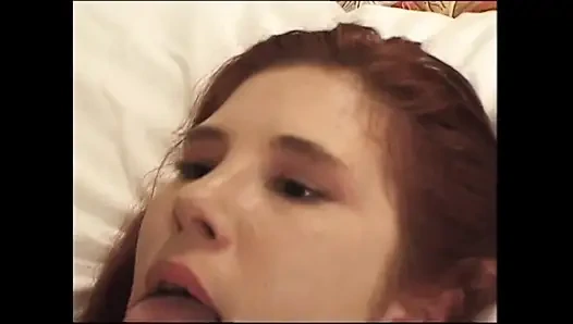 Redhead Teen Gives a Deep Throat Blowjob