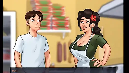 Yaz mevsimi efsanesi: pizzacıdan ateşli İtalyan orta yaşlı seksi kadın bölüm 55