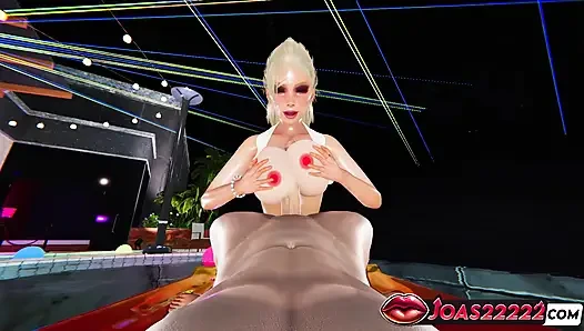 Jenny Summers havuzda 3 boyutlu animasyon - ıslak meme sikişi, suda mastürbasyon, sansürsüz hentai'de gırtlağına kadar boşalma