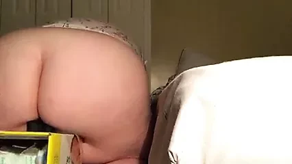 PAWG BBW Rides mounted dildo on diaper box