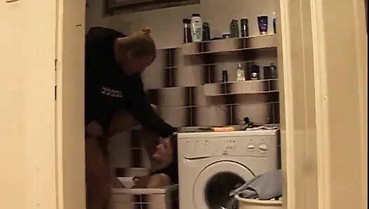 Bathroom fucking big cock sucking