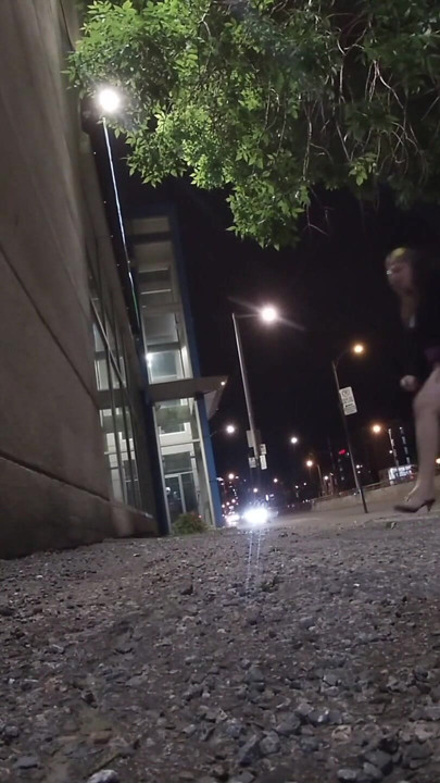 Mature Sissy Cd Prostitute is on an outdoor public adventure | Clip 1