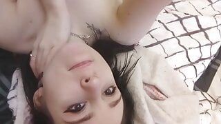 Homemade morning masturbation with orgasm. Close-up