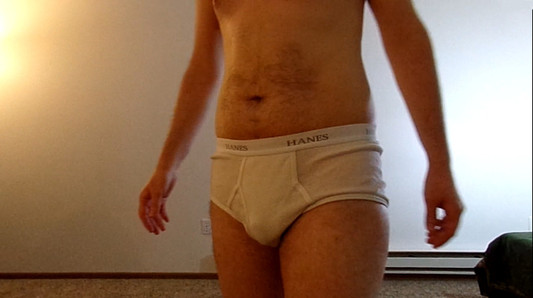 Ejaculation in hanes briefs