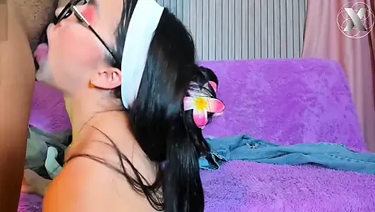 Creamy Tongue in Her Waxed Pussy