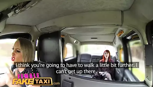 Female Fake Taxi Sexy lesbian dominates redhead