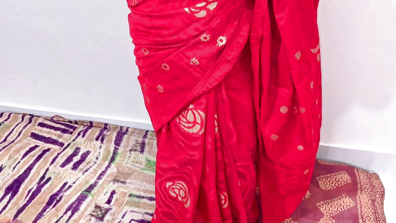 I had a great time fucking my desi stepmom, who was wearing a beautiful red saree.part 01