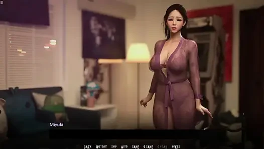 Japanese Stepmom Showing Her Big Boobs Cleavage To Her Stepson