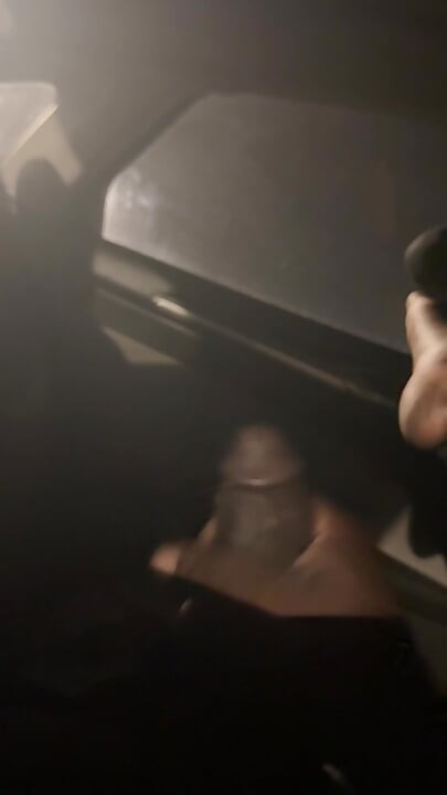 In Da Car Moaning,Gooning and Using My Pre Cum As Lube While In The Dark Wit Little Light
