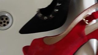 Nice cumshot on sexy shoes