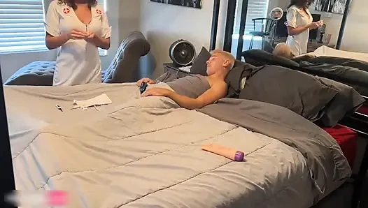 Naughty Nurse Knows How to Make a Man Feel Better When He's Sick