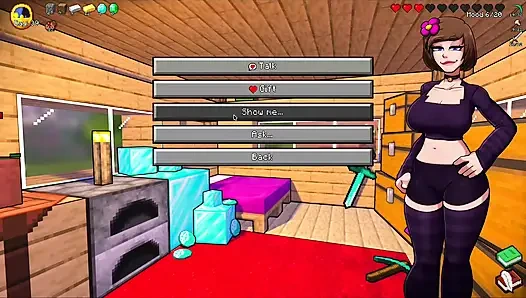 HornyCraft Minecraft Parody - Steve Gets Sloppy Deepthroat Blowjob from Jenny for a Diamond