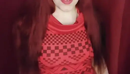 Adik tirimu yang hot lagi ngerasy kostum! JOI Argentina