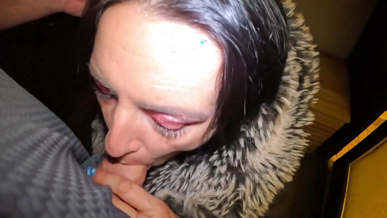 Midnight Blowjob in Stockings & Shearling Coat - Public Tease 295