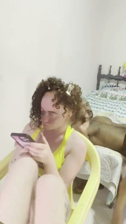 MY HUSBAND BROUGHT HIS FRIEND TO FIX MY HAIR WHILE SHE DOES IT HE FUCKS HER | Clip 1
